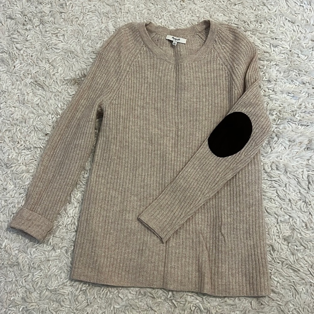 Madewell knit sweater with elbow patches